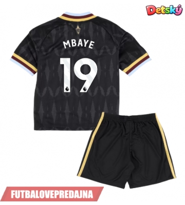 Lacne Dětský Futbalové dres Aston Villa Ibrahim Mbaye #19 2026-27 Krátky Rukáv - Preč (+ trenírky)